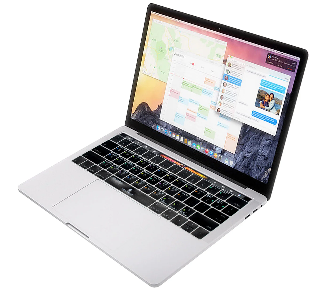 Чехол для клавиатуры из ТПУ с функцией горячей клавиши и подсветкой Macbook Pro 13 A1706 15