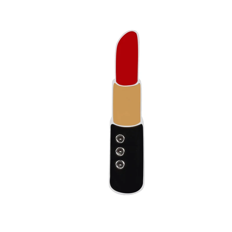 yellow lipstick Женские броши сексуальная помада значки губы булавки куртки свитер рюкзак металлическая кнопка эмаль булавки аксессуары Модная бижутерия для девочек - Окраска металла: yellow lipstick