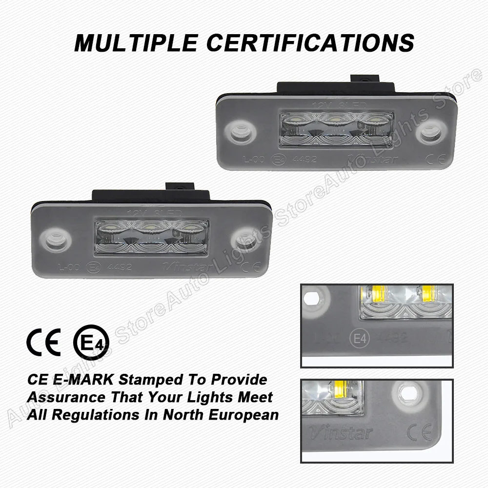 Светодиодные лампы для номерного знака 2 шт. без ошибок Audi A8 D3 2002 2003 2004 2005 2006 2007 2008