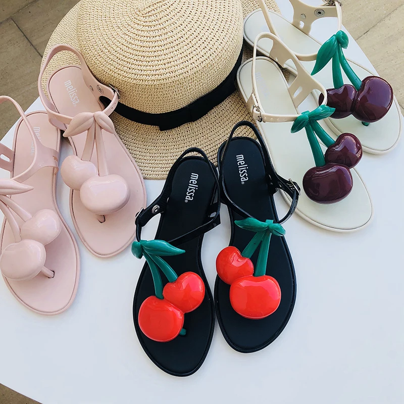 Melissa/Новинка 2019 года Брендовые женские сандалии на плоской подошве женская обувь