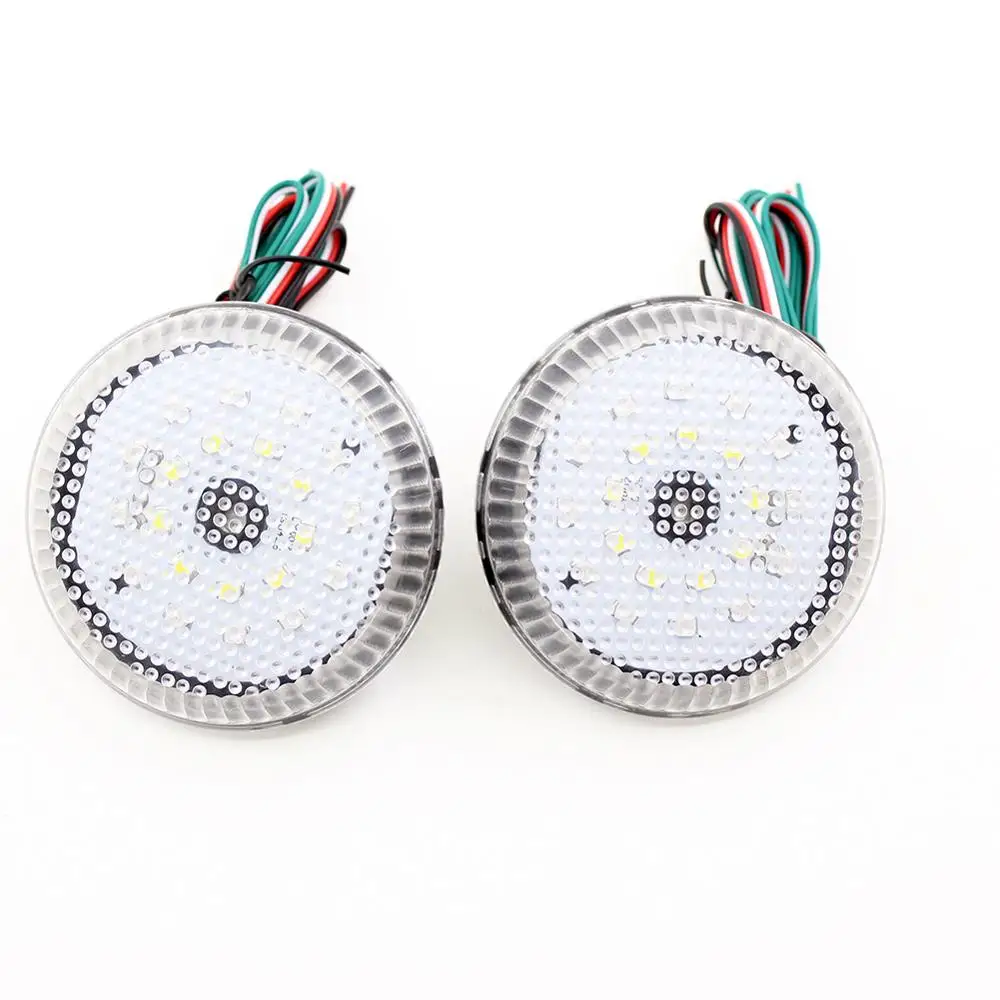 Светодиодный отражатель заднего бампера с красными/прозрачными линзами 2 шт. 6 8