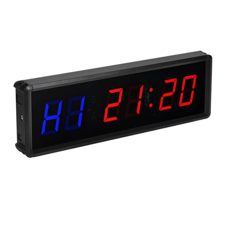 

Gym Timer with Remote 1.8inch Clock for Home Gym LED Wall Mount Countdown/Up Timer for Sports Training --US Plug
