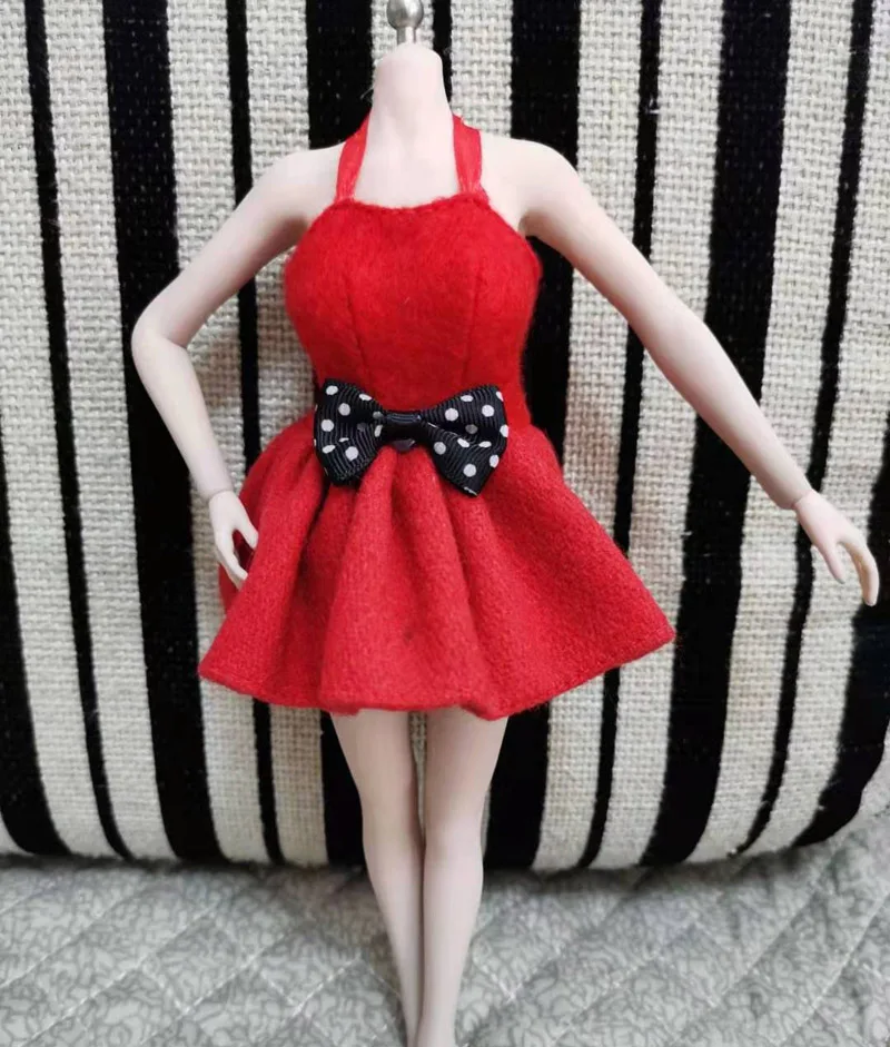 

TBLeague 1/6 Scale Red Fluffy Skirt Female Soldier Sexy Dress for 12in Action Figure Body Model Toy