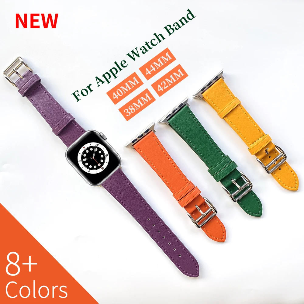 

UEBN PU Leather Strap for Apple Watch Series 6 40 44mm Watch band for iWatch 6 5 4 3 2 1 SE 38mm 42mm Bracelet Watchbands