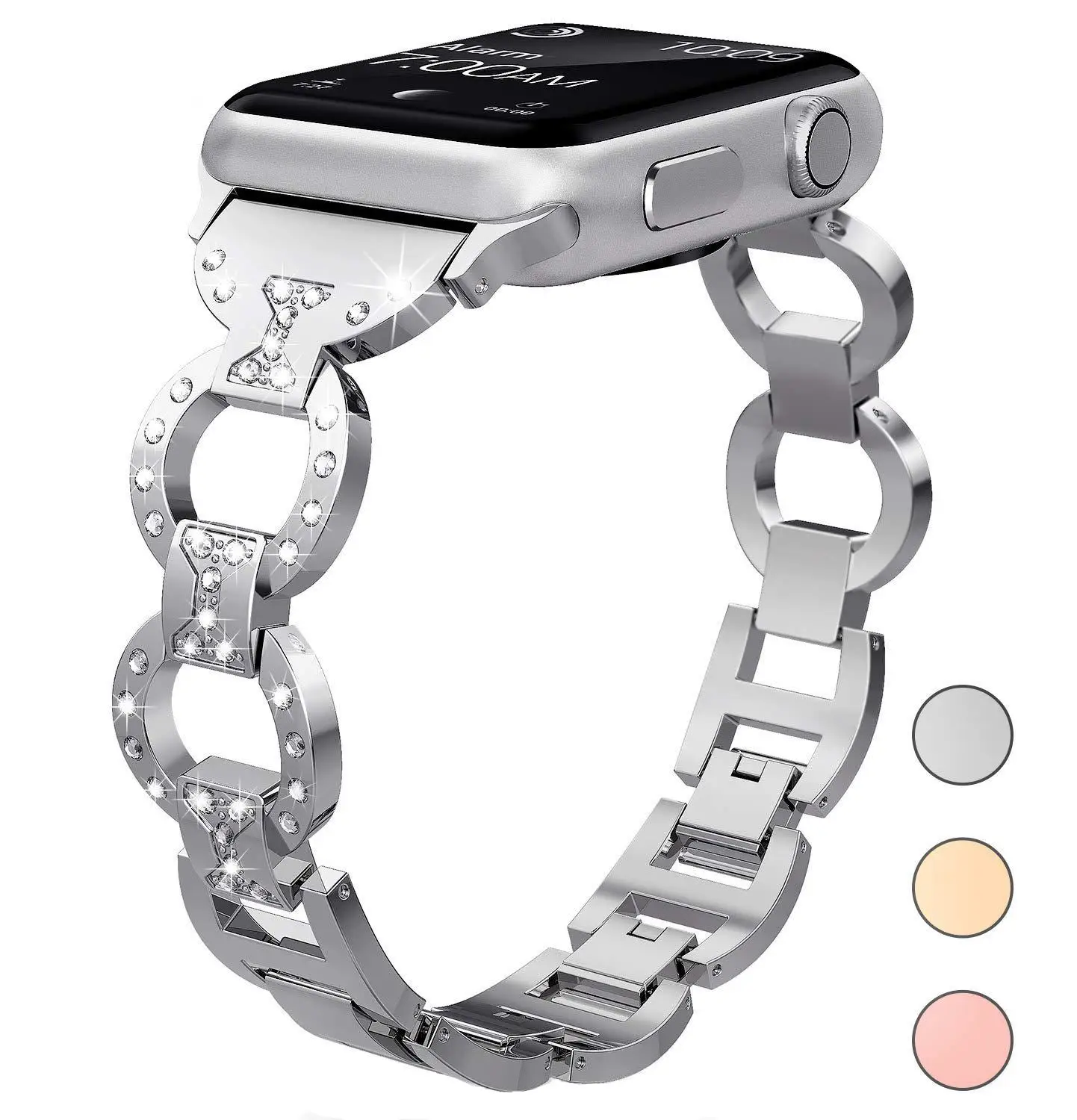Ремешок для Apple Watch 44 мм 40 38 42 модный металлический спортивный браслет из