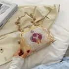 Женская Винтажная сумочка с короткой цепочкой, винтажный Свадебный тоут через плечо с цветами и ручками, женская сумка-тоут с замком в винтажном стиле