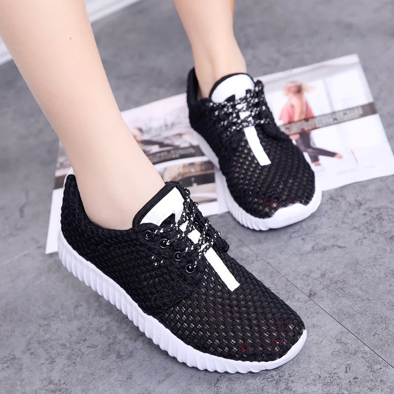 

Women's Shoes Sneakers Flats Walking Designer Summer Hollow Mesh Breathable Running 2021 New