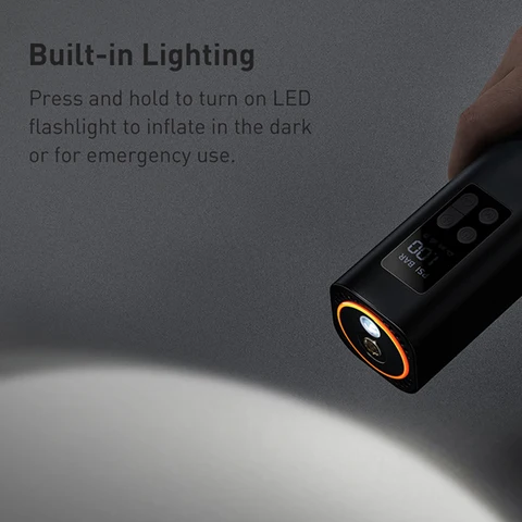 Baseus мини-автомобильный воздушный компрессор 12 В 150PSI портативный автомобильный накачиватель шин умный цифровой надувной насос для автомобиля, велосипеда, лодки, воздушный насос