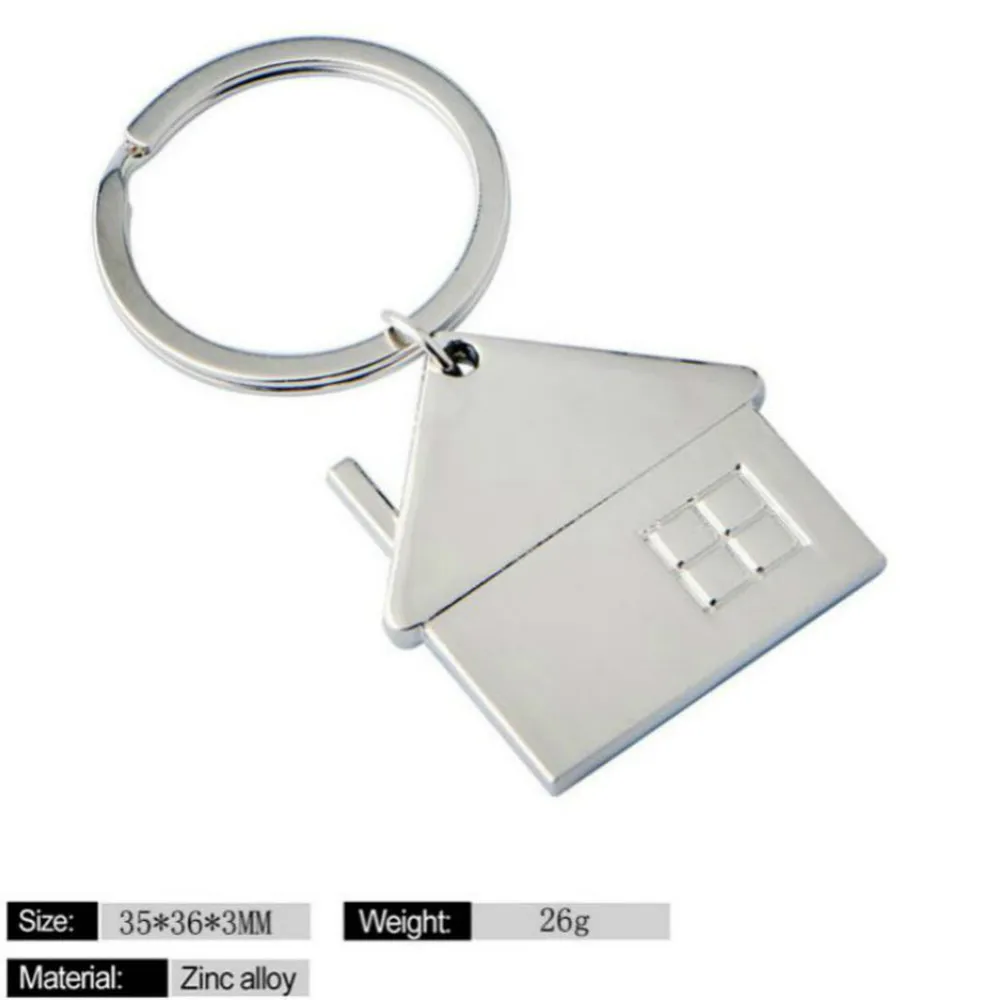 

New Men's Cute Cartoon House with Window Keychain Lady Cute Keychain Bag Metal Keyring Party Charm Best Gift Jewelry