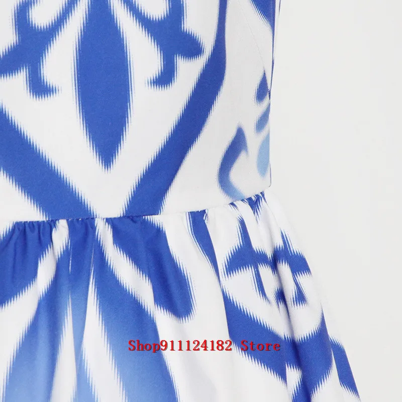 

Early Spring 2021 New Retro Court Style Printing Short Style High Waist Slim Suspender Dress