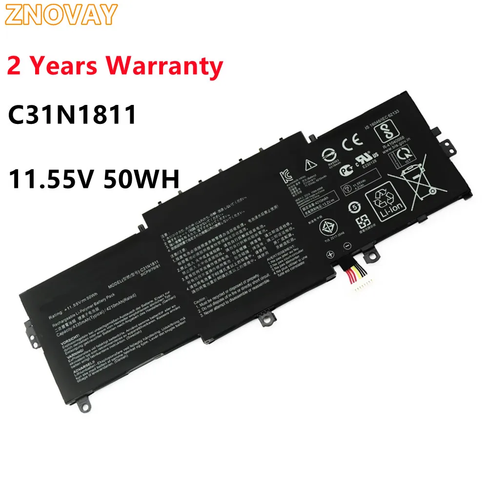 

ZNOVAY C31N1811 Laptop Battery For ASUS 0B200-03080000 BX433FN UX433FN-2S For ZenBook 14 UX433F UX433FA-A5046R 11.55V 50WH