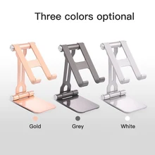 270° Double Folding Mobile Phone Holder Tablet Universal Holder Aluminum Alloy Smartphone Stand Multi-angle Adjustable