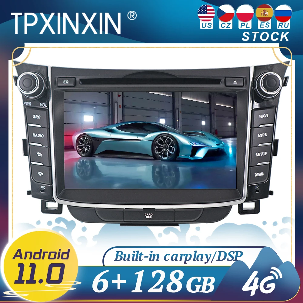 

Carplay For Hyundai I30 Elantra GT 2012 2013 2014 2015 16 Android11 Car Radio GPS Navigation Head Unit Multimedia Stereo Player