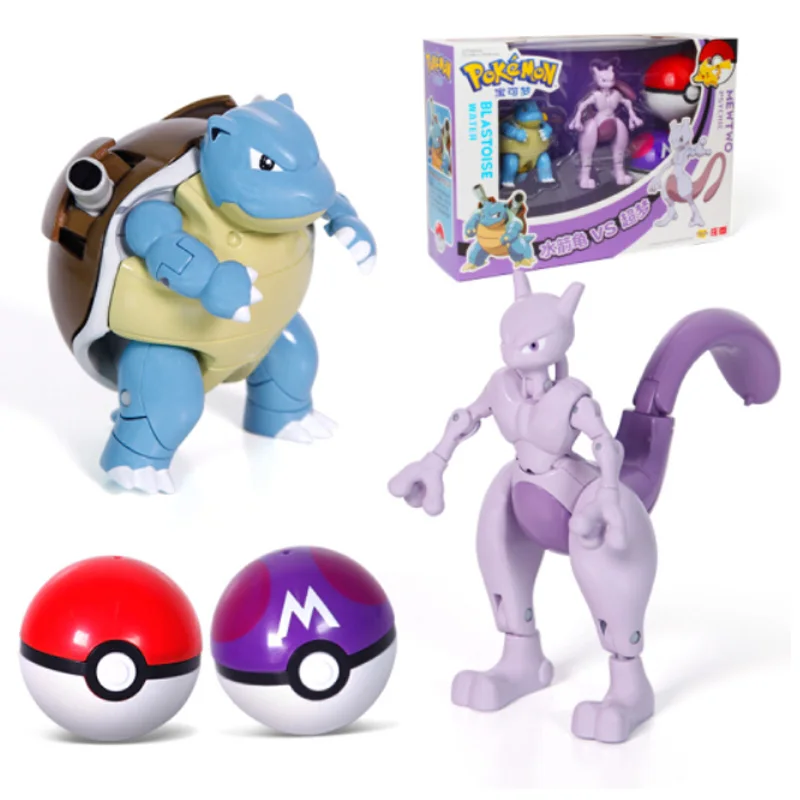 TOMY Pokemon Action Morphing Pokeballs Трансформеры игрушки для детей Пикачу Чаризард Mewtwo Blastoise