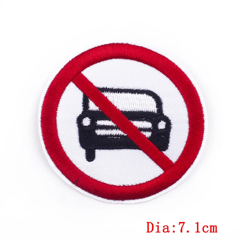 Мультяшные круглые нашивки Prajna вышитые для одежды термоклейкие на одежду значки