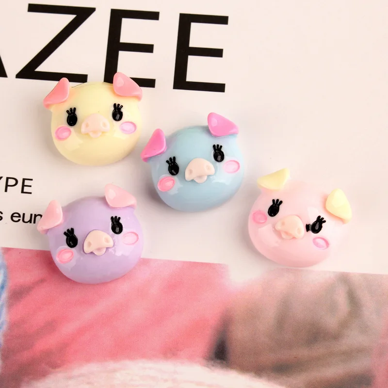 Kuutti Squishy 30 шт. Красочный Милый слайм свиньи очаровательные поделки с плоским