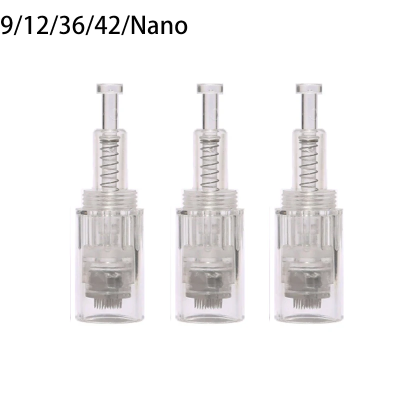 10/50/100pc Bayonet Connector Microneedling Tattoo Needle cartridge 9/12/36/42Pin Nano Microneedles For mesotherapy MTS