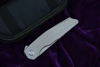 LEMIFSHE RFT folding blade knife m390 blade tactical hunting pocket knives flipper survival titanium handle portable EDC knifes