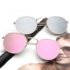 Новые солнцезащитные очки 3 модные Универсальные трендовые солнцезащитные очки в круглой оправе цветные отражающие солнцезащитные очки