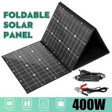 400W Solar Panel 18V DC Cable USB Port Outdoor Portable Battery Charger For Phone Car Yacht RV Lights Charging With Controller
