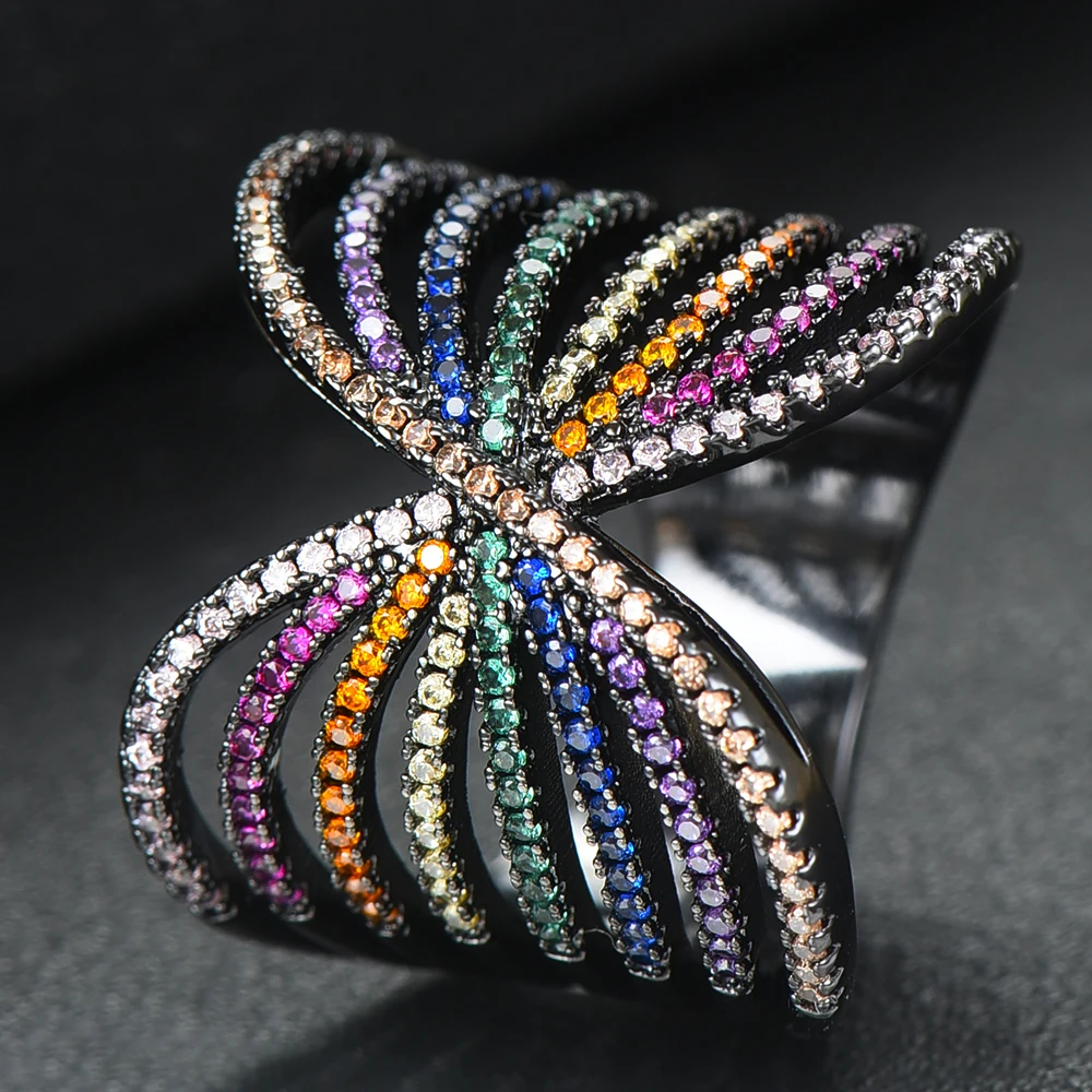 Женское кольцо с фианитом SISCATHY Роскошное дизайнерское для невесты