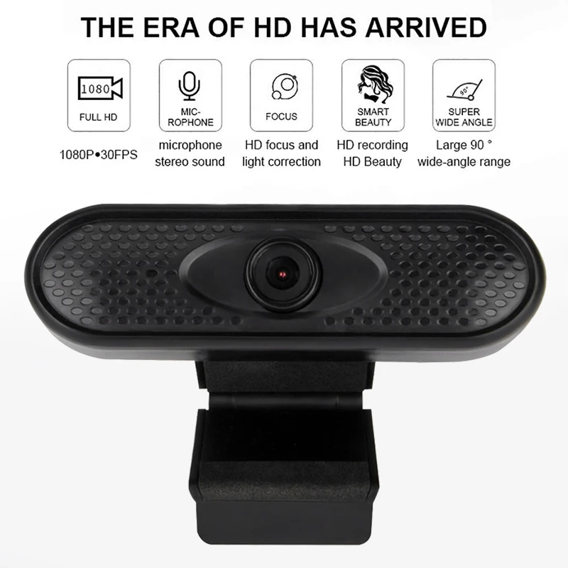 

1080P HD Webcam Built-in Noise Rduction Microphone USB Computer Camera for PC Laptops NIN668