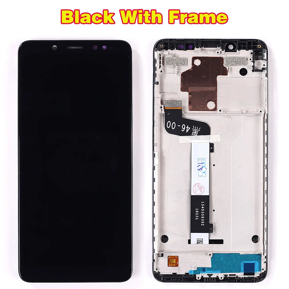 Black with Frame Vancca 5,99 дюймов ЖК-экран для Xiaomi Redmi note 5/Note 5 pro черный дигитайзер в сборе дисплей рамка с 10 точечным сенсорным экраном - Цвет: Black with Frame