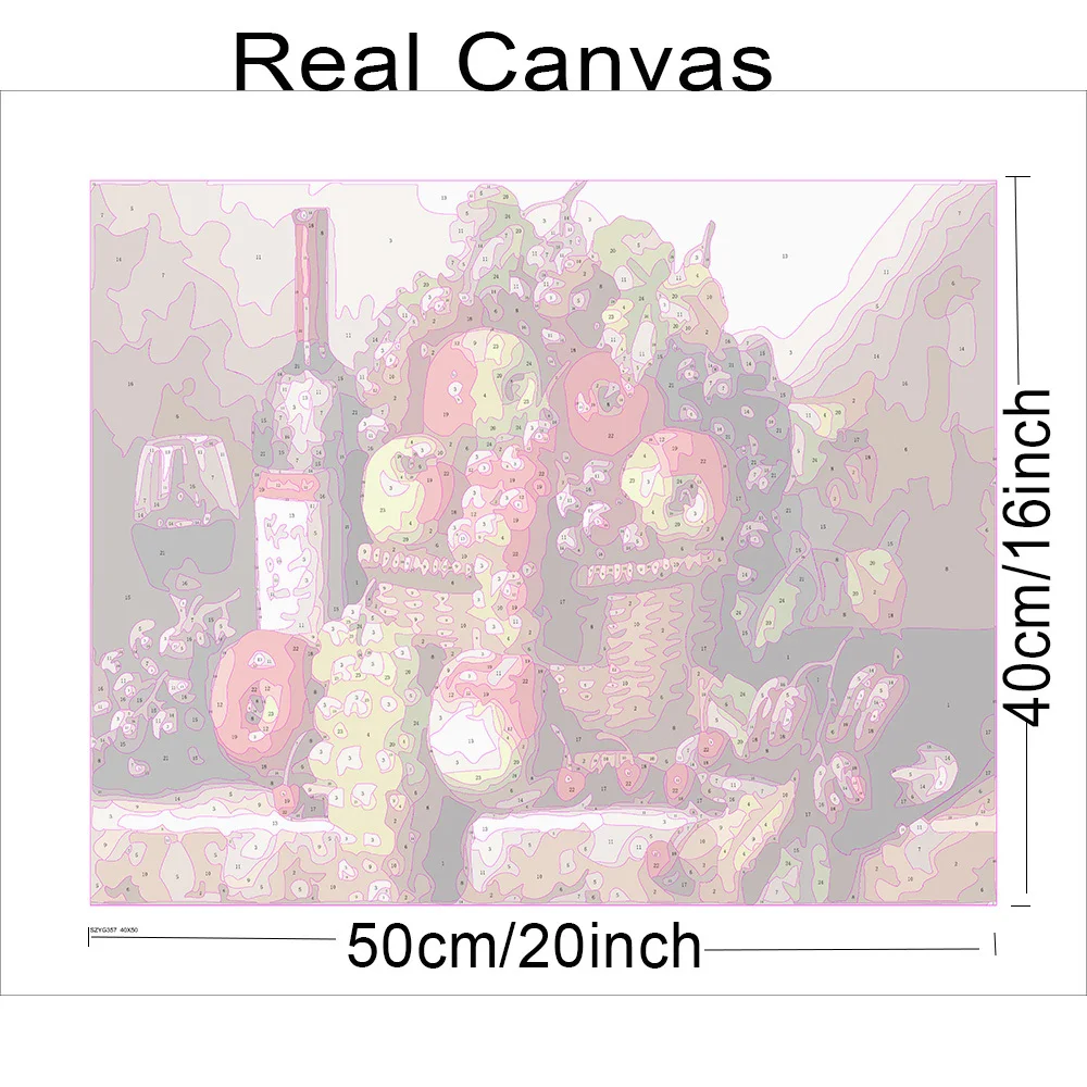 Набор для рисования по номерам на холсте фрукты масляные краски цветы картина AZQSD