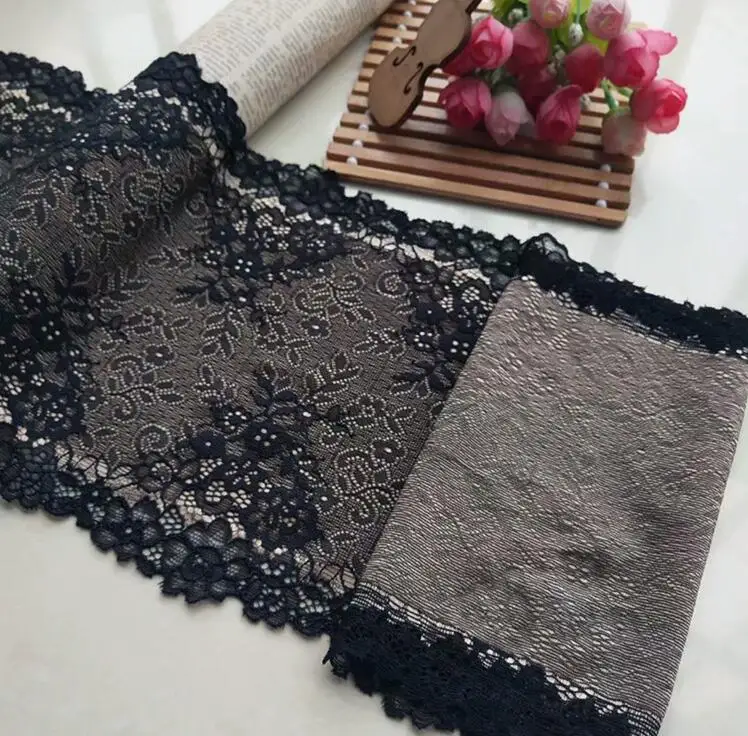 1 метр черная и кожа нейлоновая эластичная кружевная отделка для DIY аксессуары