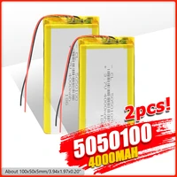 ycdc 3 7v 5050100 4000mah li po rechargeable batteries for gps pda camera psp toys remote lithium polymer battery replacement