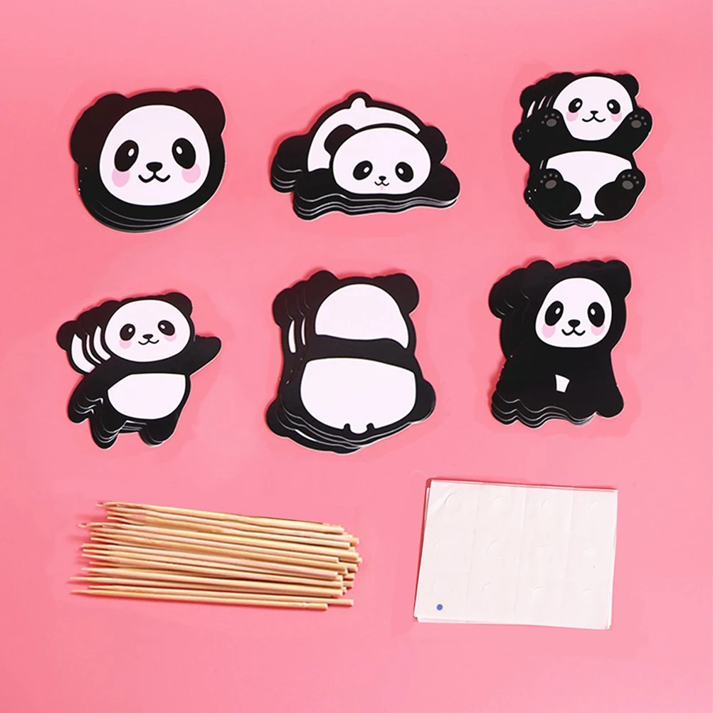 24 шт. топперы для капкейков милая панда топпер торта медиаторы тортов вечерние