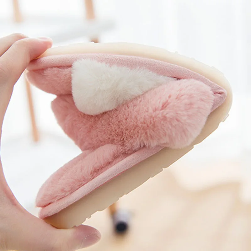 Женские тапочки Теплые домашние на зиму пышная повседневная обувь без застежки
