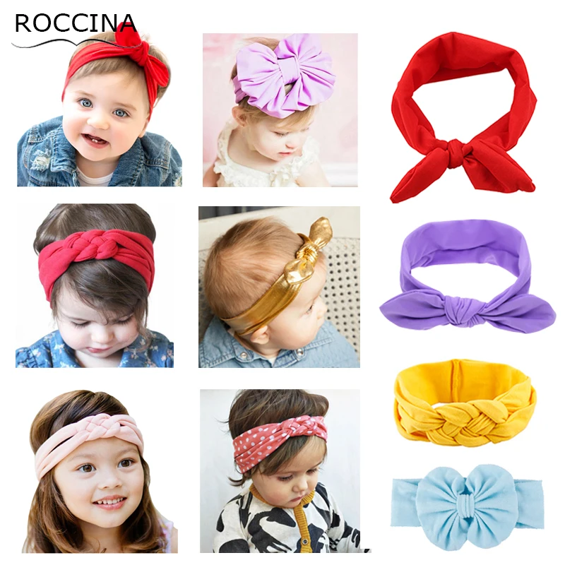 

Детская резинка для волос для девочек; Повязка на голову; Детский вязаный хлопок эластичное оголовье Детские лайкра повязка на голову тюрба...