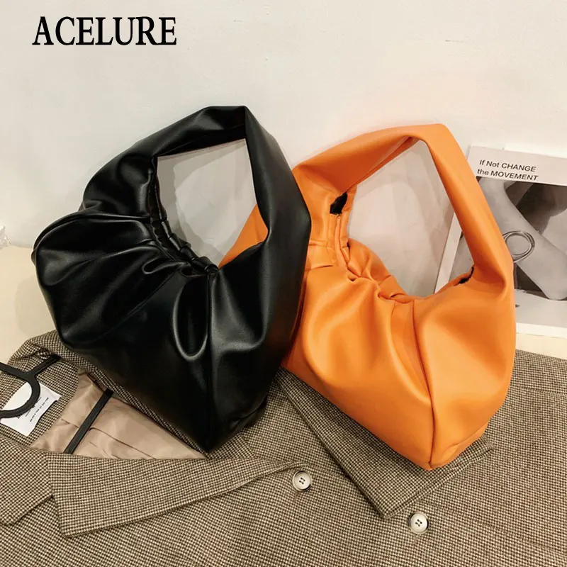 

ACELURE High Quality Small Shoulder Bags for Women Solid Color Soft PU Leather Crossbody Bags Female All-match Messenger Handbag
