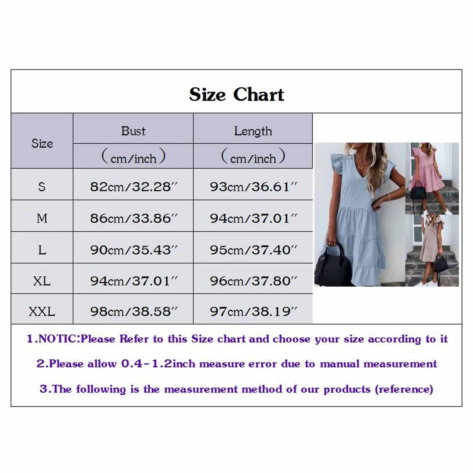 

Polka Dot Mid Dress Women Fashion Streetwear Women'S Casual Daily Dresses Print Wave Point Loose Ruffles V-Neck Mini Dress