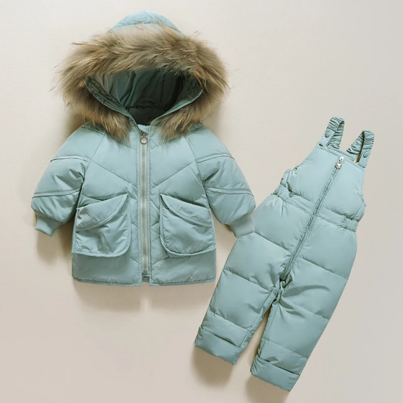 Комплекты зимней одежды для детей теплый зимний костюм куртки + комбинезон