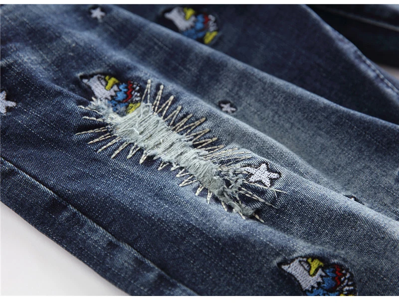 Шорты мужские джинсовые стрейчевые модные повседневные зауженные прямые капри с