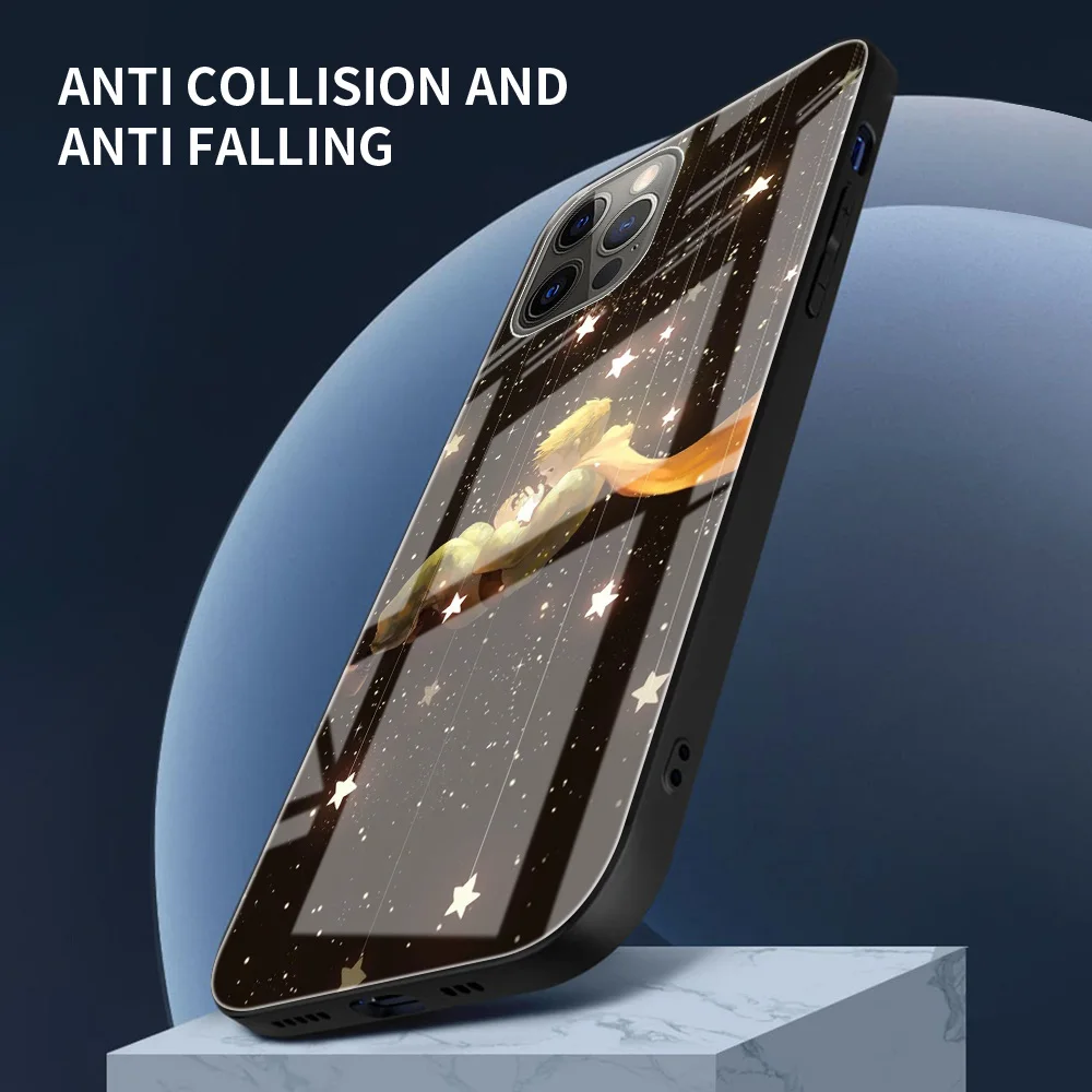 Модный стеклянный чехол для iPhone 11 7 12 13 Pro XR X 6 Plus 6S 8 XS Max SE закаленный телефона с