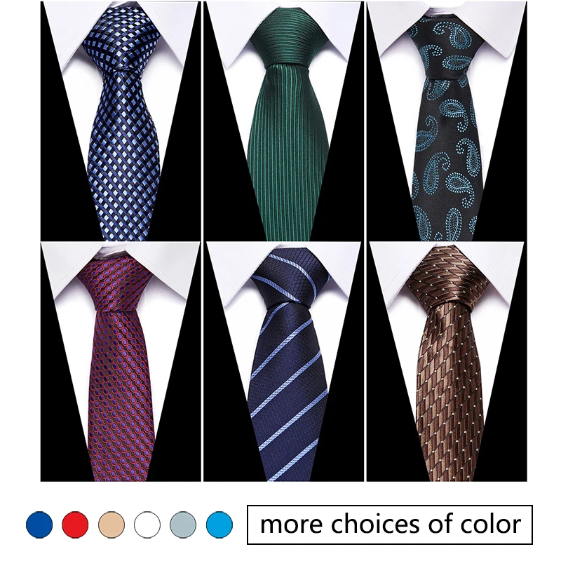 

7.5 cm silk tie for men Wedding dress necktie fashion plaid cravate business gravatas para homens shirt accessories