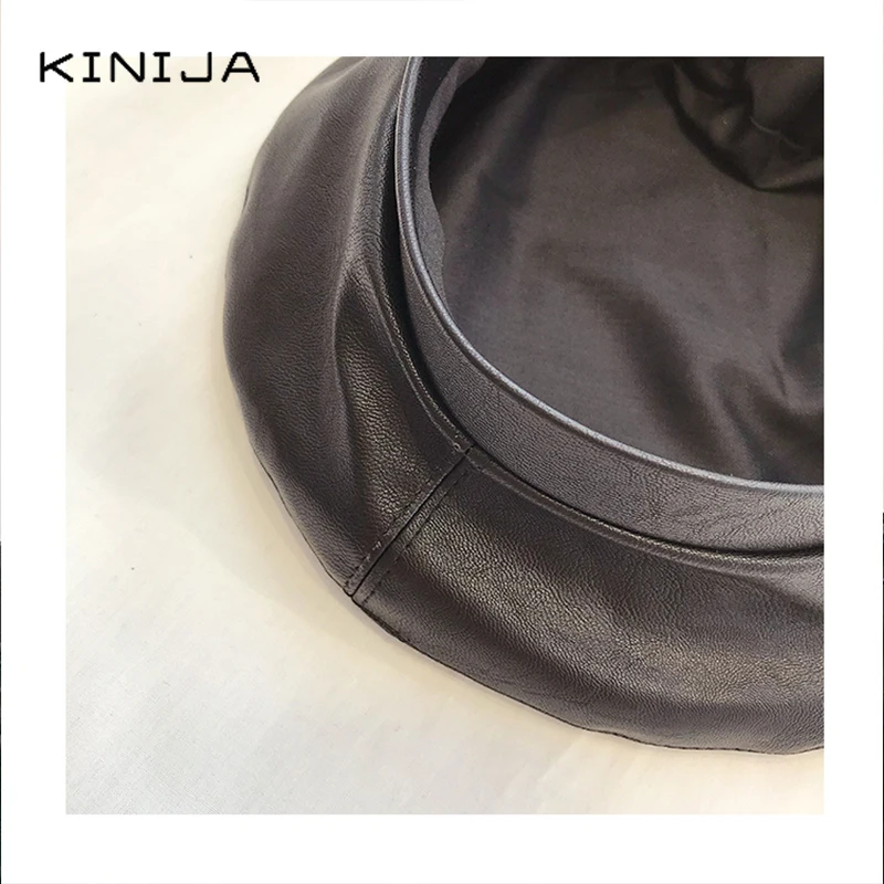Харадзюку вышитый буквенный берет из искусственной кожи Женская Ретро шляпа на