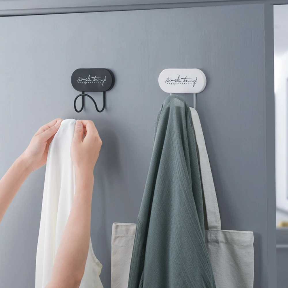 Traceless Door Nail Free Hook Clothes Hangers Wall Mounted Coat Bathroom Storage and Finishing | Дом и сад
