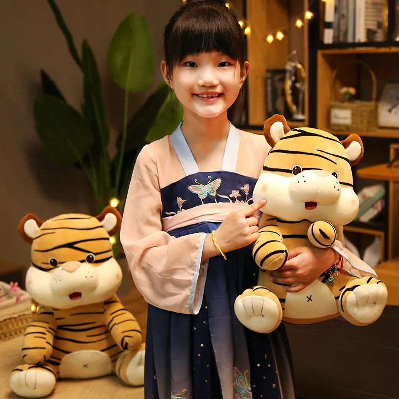 

23/39/46cm Real-Life stripe Tiger Plush Toys Lovely Dolls Stuffed Soft Animal Pillow for Children Girls Birthday Gifts