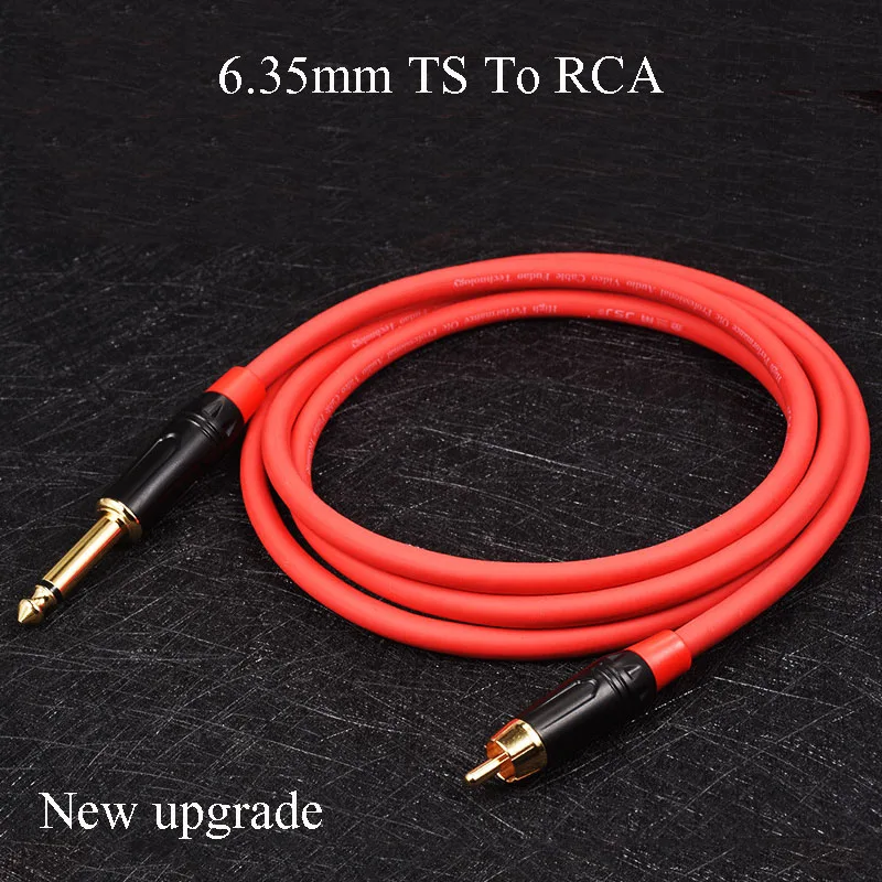 

GUSUO 6.35mm 1/4" Mono To RCA Audio Cable Lotus flower head Power amplifier Connecting 0.5M-30M