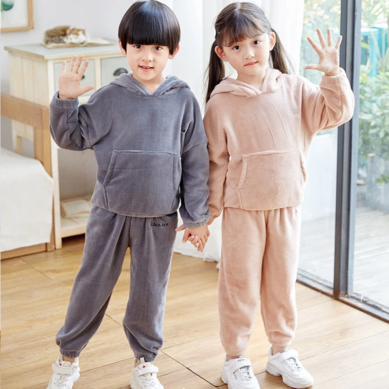 D.tudlo/Детские Фланелевые брюки для мальчиков и девочек зимние теплые плотные