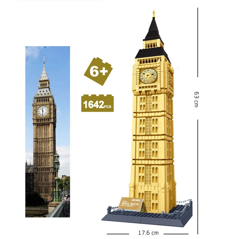 Конструктор Биг Бен Алмазный город миниатюрные строительные блоки набор