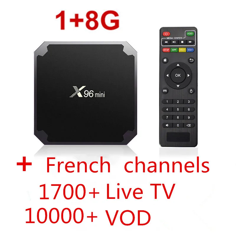 X96 Мини Android коробка с Neo tv французский арабский Enghlish 10000 live и VOD 4k tv США Великобритания x96mini Smart tv - Цвет: 1G 8G and Neotv 12M