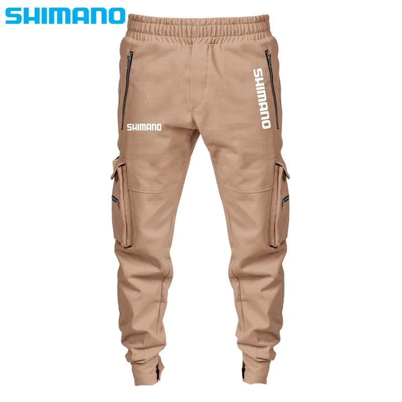 

2021 Shimano Spring Fishing High Waist Cargo Pants Sports Loose Pants Harajuku Velvet Cargo Pants Elastics Fishing Trousers