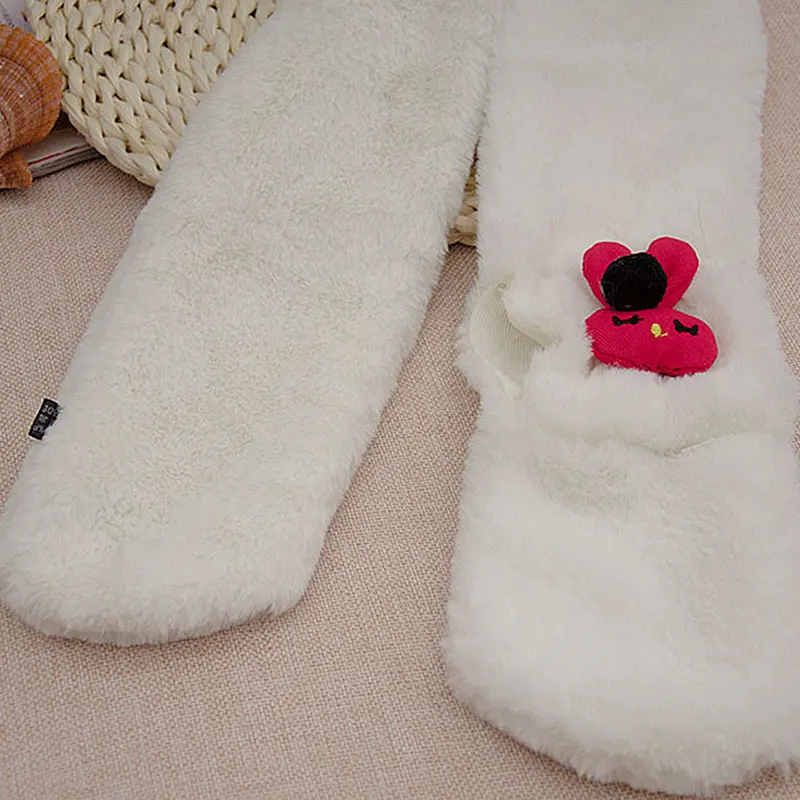 

Hot sale Children Cute Velvet Cartoon Keep Warm Wraps Baby Furry Scarf Scarves Fashion Collar Kids Girls Scarf 2020 New