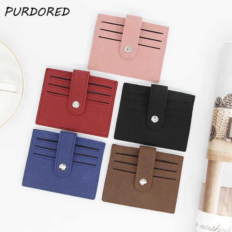 PURDORED 1 шт. унисекс тонкий держатель для карт мягкий кожаный чехол визиток и