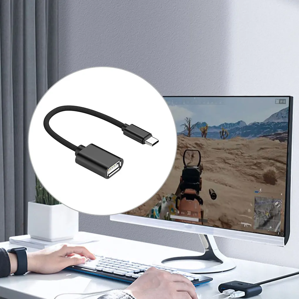 Кабель адаптер Type C OTG для Samsung S10 + Xiaomi Mi 9 Android MacBook мышь геймпад планшетный ПК USB